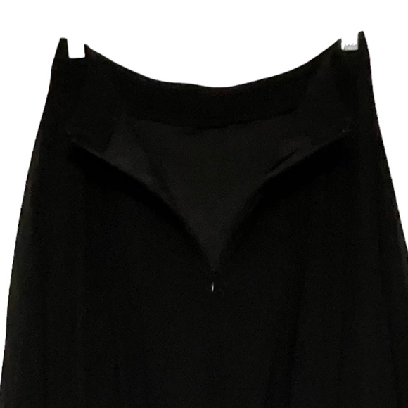 Topshop Black Asymmetric‎ Sheer Lined High Waisted Skirt Size 4 - Picture 3 of 4